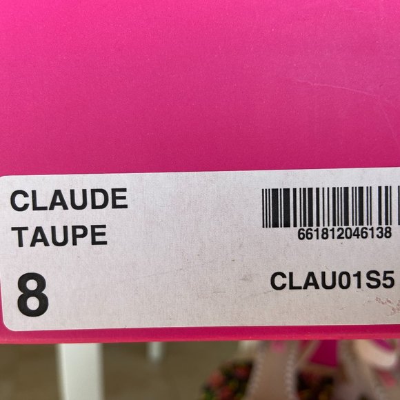 Betsey Johnson Taupe/Light Pinky Glitter Star High Heel Suede Women's Shoes US 8 - Picture 9 of 9